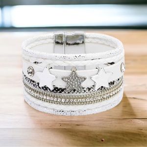 Boho Wide Buckle Wristband Bangle